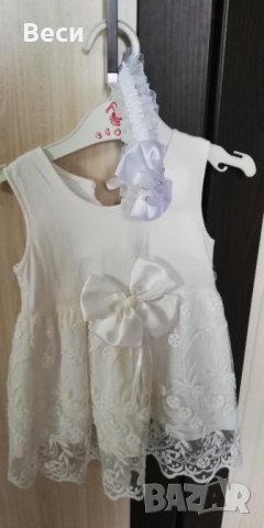 Рокля  размер 98  бяла , снимка 3 - Детски рокли и поли - 32419635
