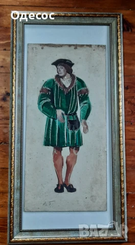 Стара картина на худ. Асен Попов /1895-1976/, снимка 2 - Антикварни и старинни предмети - 50462246