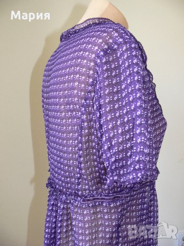 Копринена блузка в лилаво, снимка 3 - Ризи - 26609502