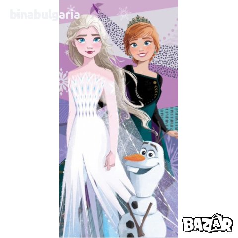 Детски кърпи за плаж или за къпане модел " Frozen " " Замръзналото кралство " “Елза и Ана”, снимка 2 - За банята - 14614001