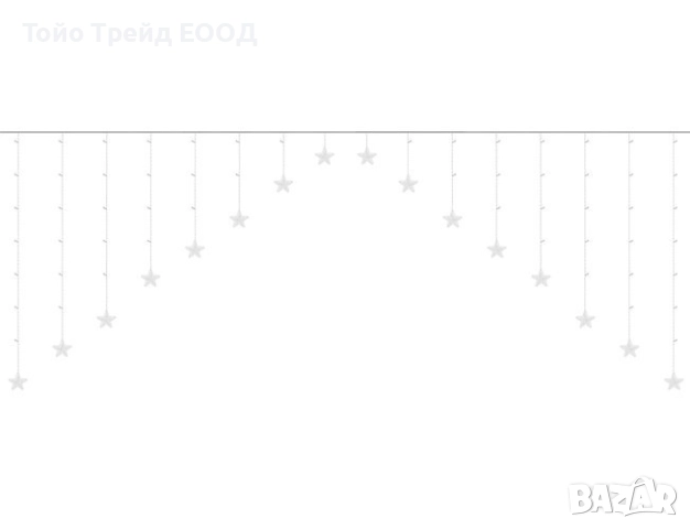 Коледни лампички завеса, снимка 2 - Лед осветление - 52670726