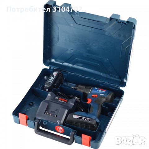 Bosch GSR185-li акумулаторен винтоверт 18V, 2 батерии, зарядно и куфар - 06019K3000, снимка 2 - Винтоверти - 38385855