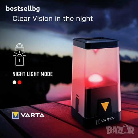Мощна къмпинг LED лампа Varta лед фенер за палатка аварии риболов, снимка 3 - Къмпинг осветление - 43422851