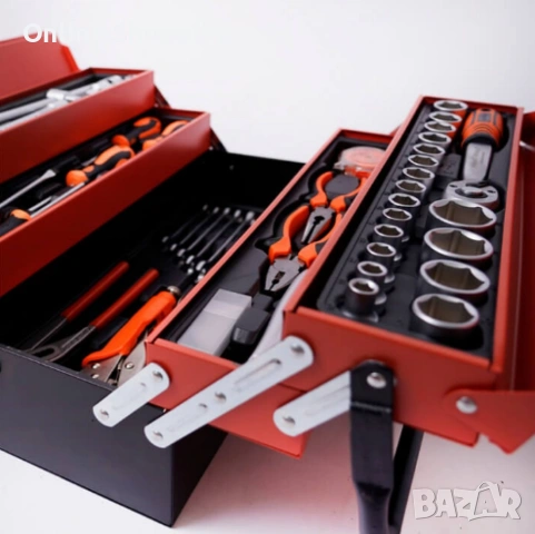 Комплект инструменти 147 бр. в метален куфар, снимка 6 - Куфари с инструменти - 53405016