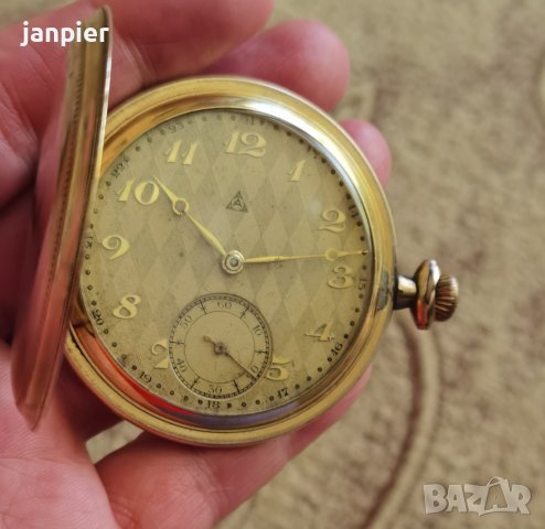 Рядък щвейцарски джобен часовник ALPINA 52mm. 273A , снимка 1 - Джобни - 38060184