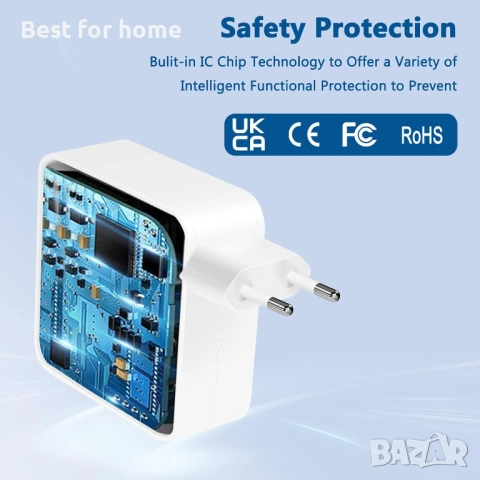100 W USB C бързо зарядно устройство, съвместимо с Mac Book Pro 16 15 14 инча, съвместимо с Mac Book, снимка 7 - Оригинални зарядни - 53523691