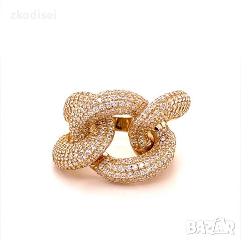 Златен дамски пръстен 9,15гр. размер:58 14кр. проба:585 модел:16394-5