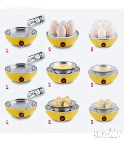 Яйцеварка с пара за 7 или 14 яйца с таймер, снимка 4 - Други стоки за дома - 48063764