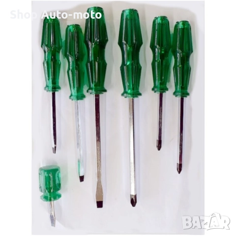 Комплект ударни отверки Automat - отвертки King Std 7бр, Зелени, снимка 2 - Аксесоари и консумативи - 51979557