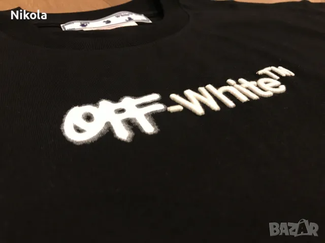 OFF-WHITE™ Spray Helvetica тениска, размер: XL, снимка 8 - Тениски - 48678379