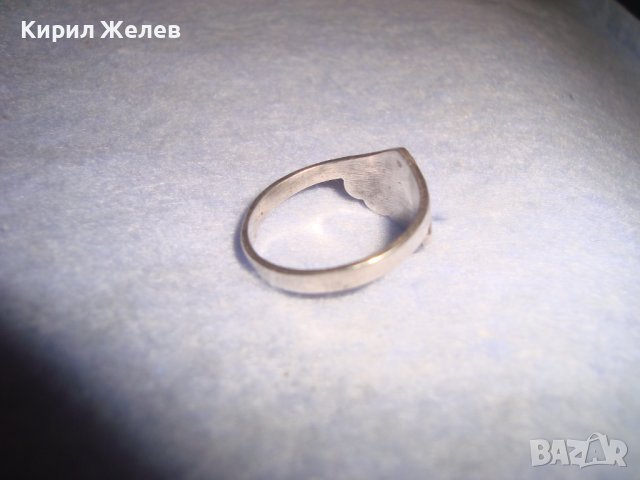 СТАР СРЕБЪРЕН АРТ ДЕКО ПРЪСТЕН СТЕРЛИНГ СРЕБРО 925 МАЙСТОРСКА ИЗРАБОТКА 27154, снимка 8 - Пръстени - 36817738