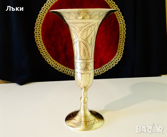 Бронзов бокал,рог виночерпец,клетъчен емайл,500 гр. , снимка 8 - Антикварни и старинни предмети - 36814244