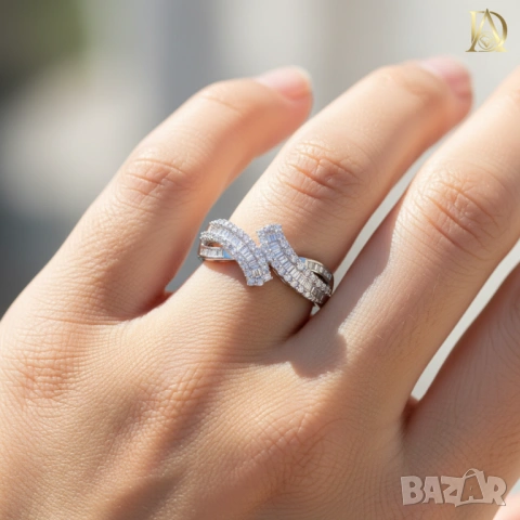 Нов Златен Пръстен с 0.80кт Естествени Диаманти , снимка 2 - Пръстени - 40063512