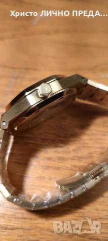 Промоция!!! Мъжки механичен часовник Yellow Gold 🪙 Audemars Piguet - Royal Oak - Blue Dial - 15202OR, снимка 3 - Мъжки - 53103757