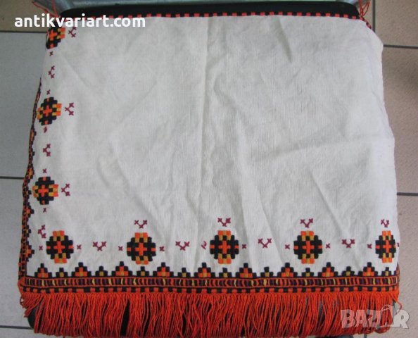 19 век Ръчно Бродирани Комплект Столовки и Пано за стена, снимка 7 - Антикварни и старинни предмети - 27399336