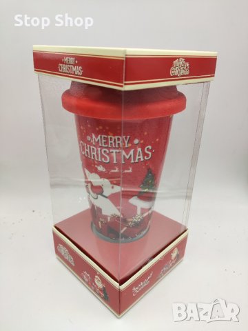 Термо коледна чаша 21х10х10см, снимка 2 - Чаши - 43017839