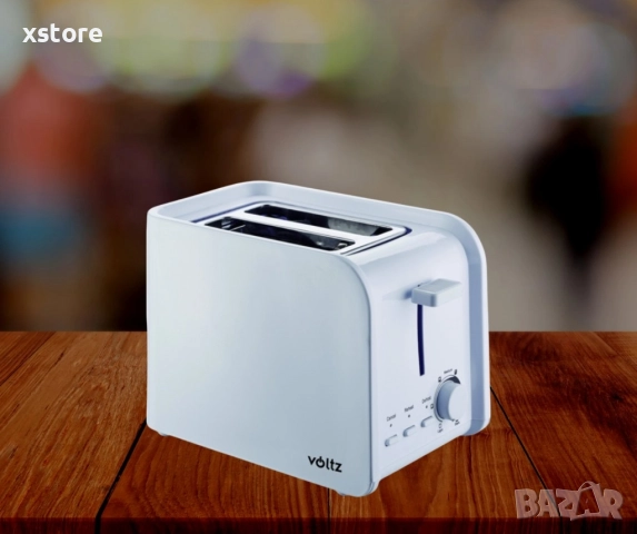 Тостер за хляб Voltz V51440E, 750W, 2 филийки, Бял, снимка 2 - Тостери - 52699826