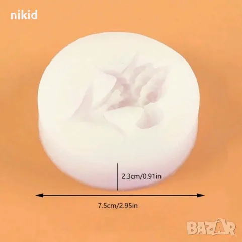 Ирис цвете силиконов молд форма фондан шоколад гипс смола декор , снимка 5 - Форми - 48761966