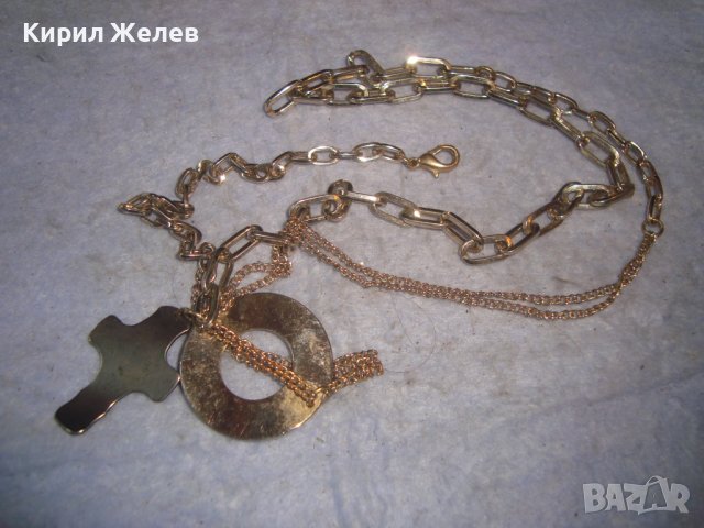 ЗЛАТИСТО ИНТЕРЕСНО ВИНТИДЖ КОЛИЕ 27877, снимка 3 - Колиета, медальони, синджири - 37128404