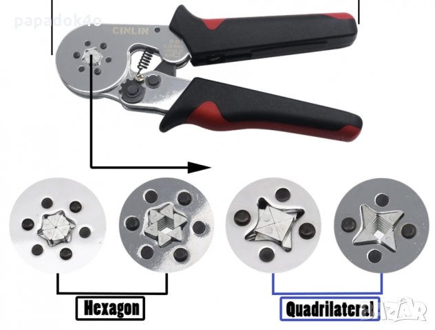 Клещи за кримпване на кабелни накрайници - Кримпващи клещи, снимка 2 - Клещи - 35323638