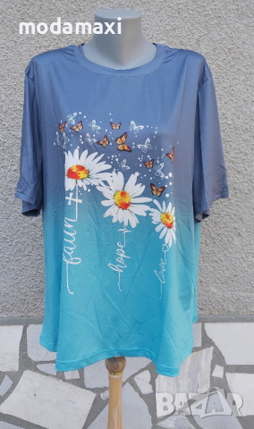 4XL Нова  блуза с маргаритки, снимка 1 - Тениски - 44885017