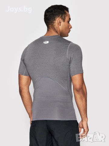 UNDER ARMOUR Тениска от техническо трико HeatGear®️ Сив Slim Fit- Ново с Етикет, снимка 2 - Тениски - 43569473