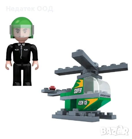 Детски конструктор, Хеликоптер, 35 бр., снимка 2 - Конструктори - 49493722