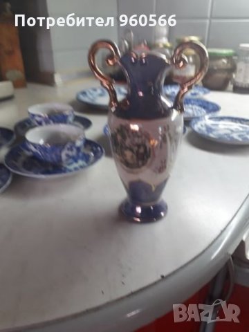 Керамични ваза с позлата, снимка 13 - Вази - 25318387