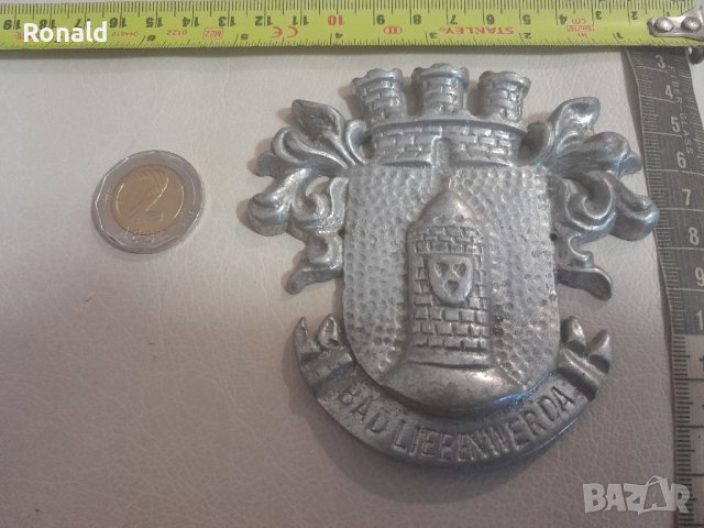 Стар немски герб, крепост, цам, pewter,, снимка 7 - Антикварни и старинни предмети - 43728647