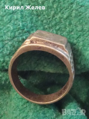 Стар ПОЗЛАТЕН бронзов РЕТРО АРТ ПРЪСТЕН РЪЧНА ИЗРАБОТКА 22103, снимка 5 - Антикварни и старинни предмети - 33475742