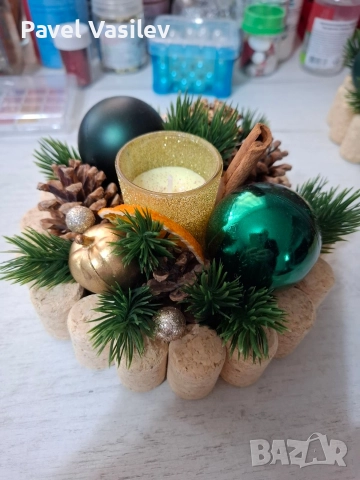 Коледни свещници - Ръчно направени