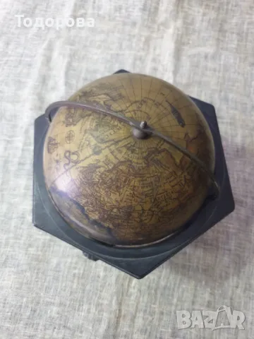 Старинен писалищен аксесор - глобус, снимка 6 - Антикварни и старинни предмети - 48640732