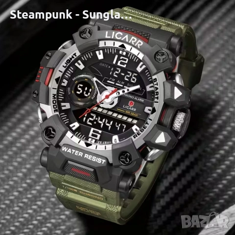 ТОП МОДЕЛ Тактически спортен часовник – Военен стил, Водоустойчив, Удароустойчив | Унисекс, снимка 3 - Мъжки - 53596952