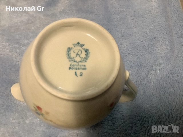 Кана порцелан производство Германия  1918- 1949 години отличен състояние височина 12 см, снимка 4 - Антикварни и старинни предмети - 52247684