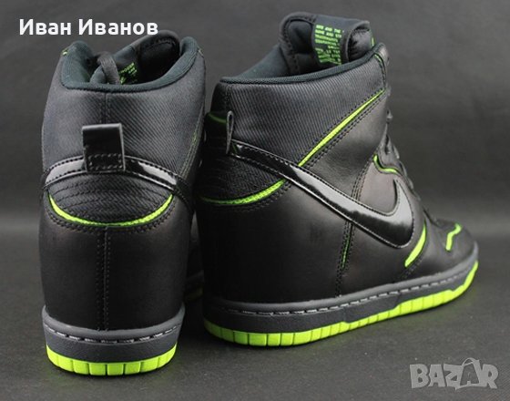 високи кецове Nike Dunk Sky Hi Cut Out Black Volt номер 40-40,5, снимка 3 - Маратонки - 40242044