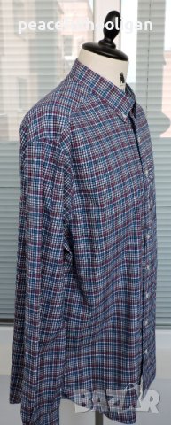 Gant Men`s Tech Prep Twill Multucoloured Long Sleeve Casual Check Shirt Size XL, снимка 6 - Ризи - 43252867
