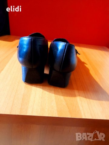№40 черни обувки на фирма PAUL GREEN естествена кожа, снимка 3 - Дамски ежедневни обувки - 32582944