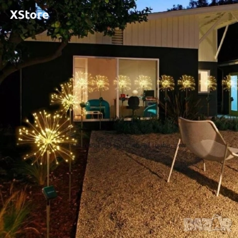 Соларно глухарче (коледна украса) - жълто, шарено - 2бр в опаковка, снимка 3 - Други - 52440881