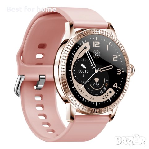 Луксозен смарт часовник CF18P - златно- розов, снимка 5 - Смарт часовници - 40307101