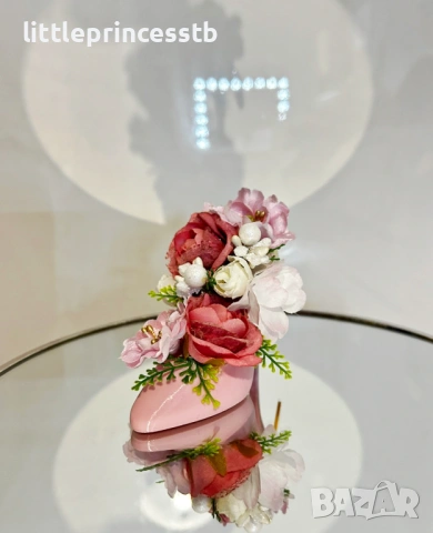 Подаръци за 8-ми март, елегантни обувки с цветя , снимка 9 - Изкуствени цветя - 53573246