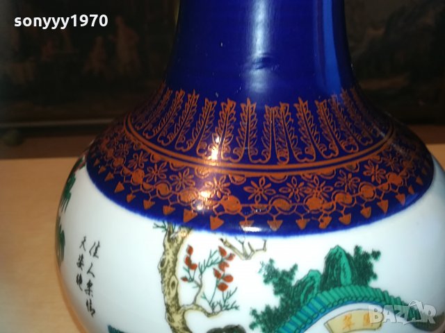 JAPAN-ВАЗА 28см-SWISS 1705210835, снимка 10 - Антикварни и старинни предмети - 32900049