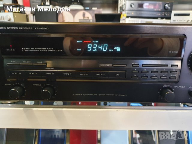 Ресийвър Kenwood KR-V6040 Две по 100 вата на 8 ома.  В отлично техническо и визуално състояние., снимка 4 - Ресийвъри, усилватели, смесителни пултове - 42986504