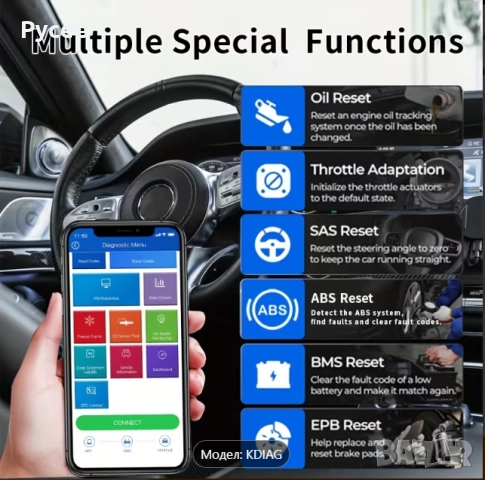 Konnwei KDIAG Висок клас автодиагностика, снимка 3 - Аксесоари и консумативи - 52827543