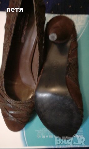 велурени обувки Паоло Ботичели, снимка 2 - Дамски обувки на ток - 26693544