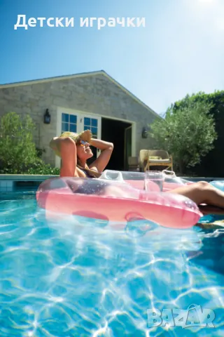 Надуваем шезлонг Sit ‘N Float Intex 152 х 99см, жълт и зелен, снимка 6 - Надуваеми играчки - 49899853