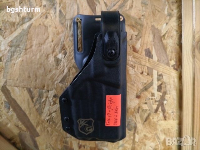 КОБУР КАЙДЕКС ЗА ПИСТОЛЕТ ГЛОК19 С ФЕНЕР OLIGHT И СИСТЕМА DROP/ ASM, снимка 2 - Оборудване и аксесоари за оръжия - 43700487