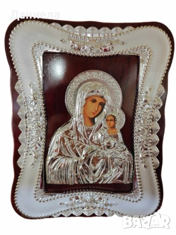 икона със сребристи орнаменти, снимка 2 - Икони - 51625983