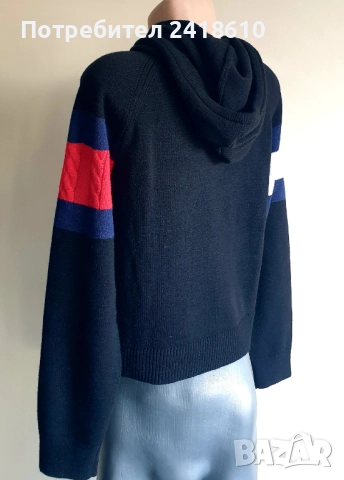 Tommy Hilfiger Knit Hoodie Womens  Size M ОРИГИНАЛ! Дамски Пуловер!, снимка 13 - Блузи с дълъг ръкав и пуловери - 52860519