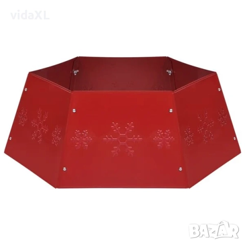vidaXL Пола за коледна елха, червена, Ø68x25 см(SKU:331304)