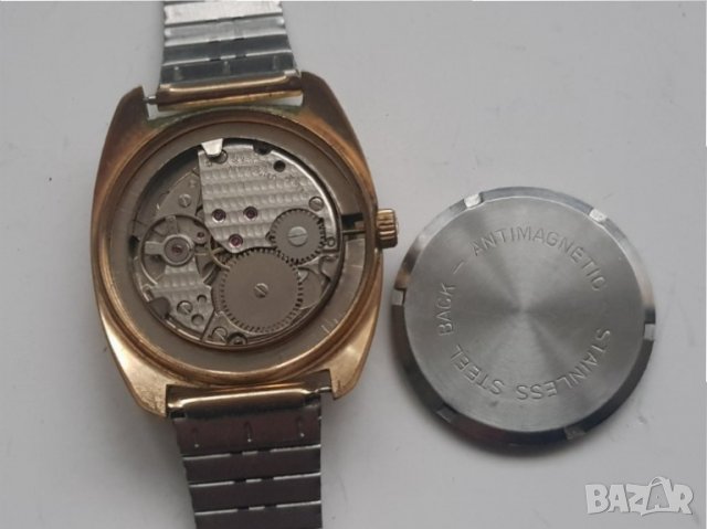 Мъжки механичен позлатен часовник Flux 17 jewels, снимка 6 - Антикварни и старинни предмети - 35085666